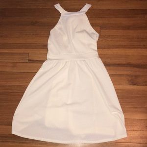 White dress with bow on back